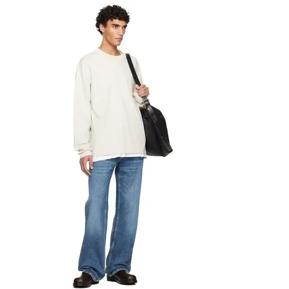 Fear of God Essentials Classic Long Sleeve Tee.Ivory. Oversized.Streetwear. Sz L - Picture 14 of 14